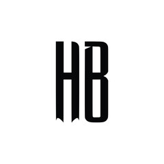 HB monogram logo design letter text name symbol monochrome logotype alphabet character simple logo