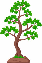 Obraz premium Flat design family tree silhouette