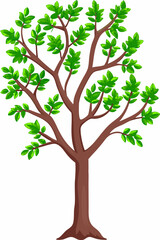 Flat design family tree silhouette