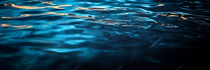 Aqua ripples reflect summer light on the deep blue surface