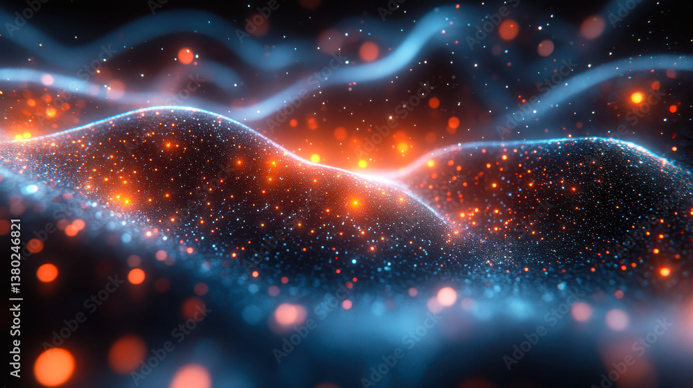 Poster intricate neural network visualization with mesmerizing abstract ai elements