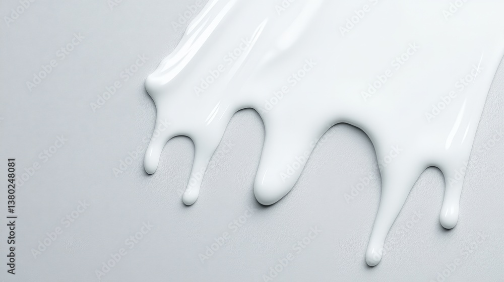 Poster a smooth, white liquid flows across a textured gray surface, creating a visually appealing contrast 