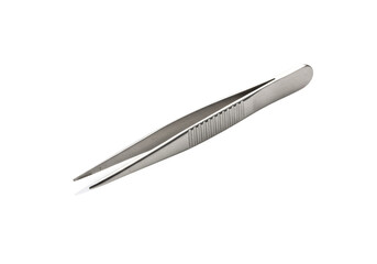 Tweezers on white background