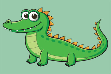 Crocodile Animal isolated flat vector illustration .
