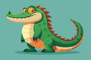 Crocodile Animal isolated flat vector illustration .