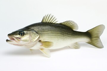 Fototapeta premium An aquatic fish is presented in a studio setting on white background