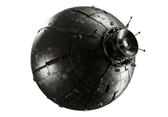 Old bomb isolated on white