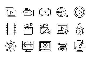 Video line icons