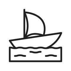 Boating icon vector image. Suitable for mobile apps, web apps and print media.
