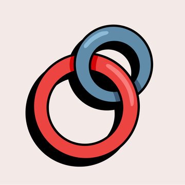 Pastel Interlocked Rings Illustration