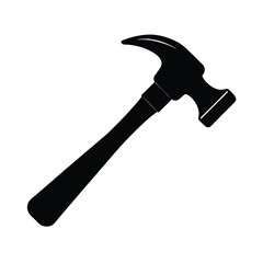 Simple Hammer Silhouette Design for Construction.