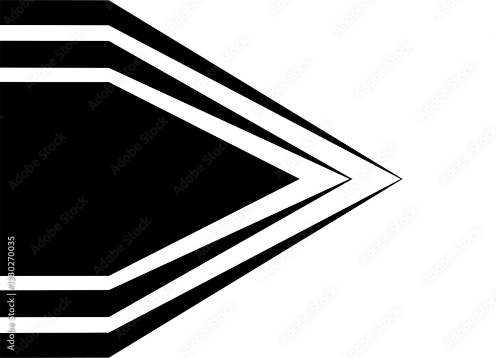 Poster vector striped pattern of thick black lines on a white background. abstract design element. arrow. v