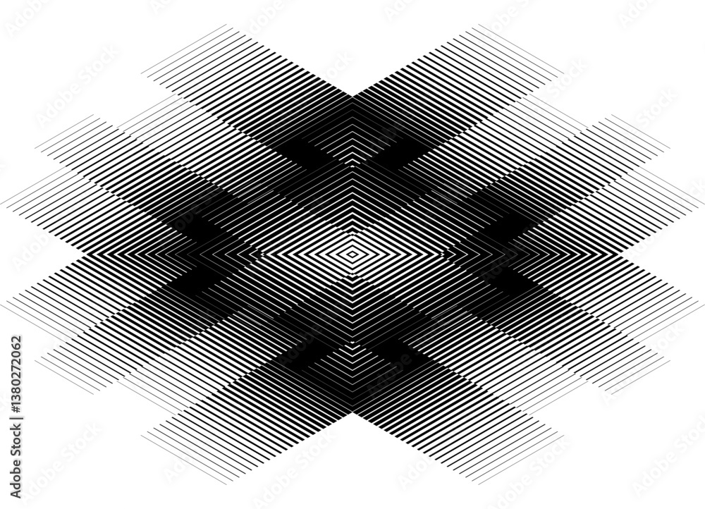 Poster abstract stain. vector black and white background of thin broken lines. striped pattern. base for sp