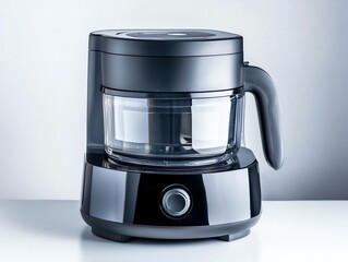 Modern Black Food Processor Appliance for Kitchen Use and Cooking