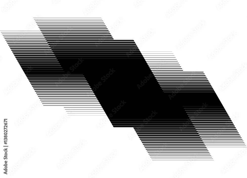 Aufkleber abstract spot. design element vector black and white background of thin broken lines. striped patter