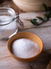 Erythritol a sugar substitutes sweetener for diet low-calorie food. healthy ingredient for diabetic.