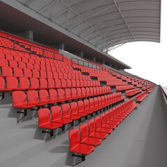 Fototapeta premium 3d render Bleachers design element. Furniture