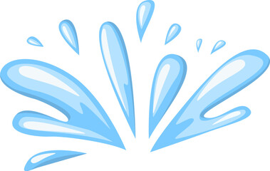 water splash drops simple hand drawing element
