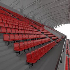 Obraz premium 3d render Bleachers design element. Furniture