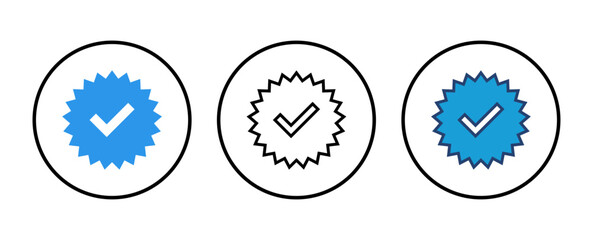 verified icon vector. verification check mark. approved icon