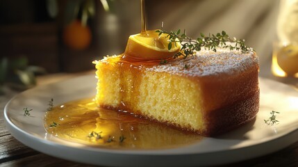 olive oil cake with citrus gelee