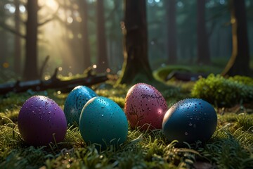 Pastel easter egg trio wildflower.