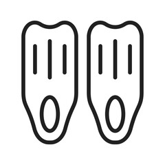 Obraz premium Fins icon vector image. Suitable for mobile apps, web apps and print media.