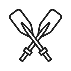 Oars icon vector image. Suitable for mobile apps, web apps and print media.