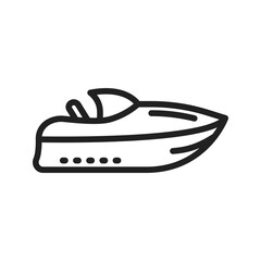 Speed Boat icon vector image. Suitable for mobile apps, web apps and print media.