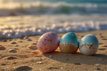 Pastel easter egg trio wildflower.