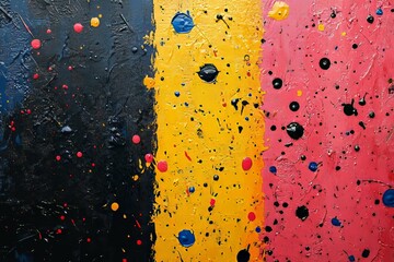 Abstract Colorful Paint Splatter Art