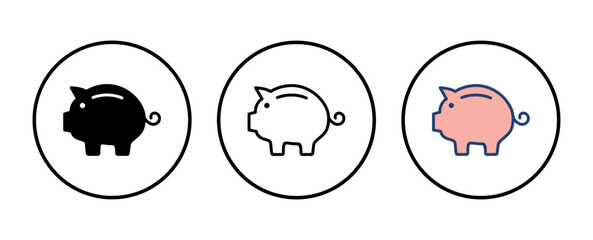 Piggy bank icon vector. piggy money icon