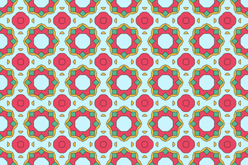 Seamless Graphic Background Decoration Textile Fashion Endless Perspective Design Fabric Visual Tile Digital Interior Symmetric Shape Geometric Template Texture Cloth Art Wallpaper Luxury Pattern.