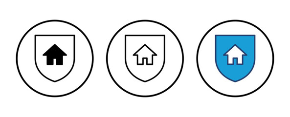 home insurance icon vector. home protection icon