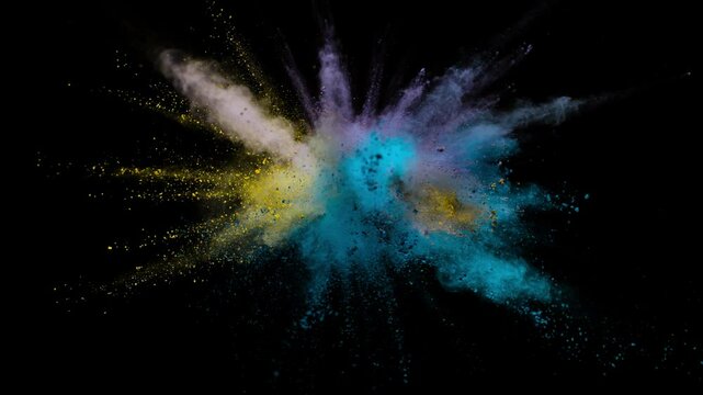 Super Slow Motion Shot of Color Powder Background