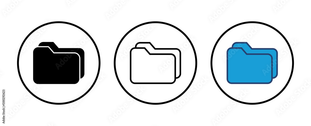 Poster folder icon vector. folder vector icon
