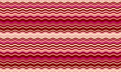 Vibrant wavy stripes in rich reds and creams create a dynamic, repeating pattern. Perfect for backgrounds, textiles, or website designs, this image evokes energy and movement.