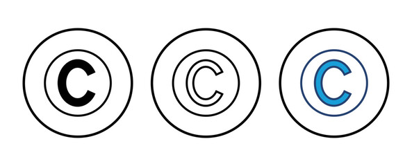 Copyright icon vector. copyright symbols