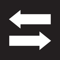 Arrows data transfer icon, exchange arrow icon. Left right arrows. Arrow left and right icon.