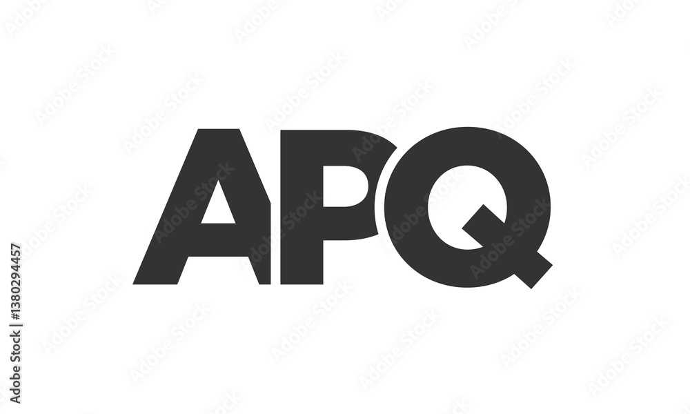 Poster apq logo design template with strong and modern bold text. initial based vector logotype featuring s