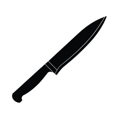 Sharp Knife Silhouette Design for Culinary Use.