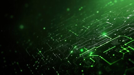 Obraz premium Abstract Green Circuit Board Digital Technology Network