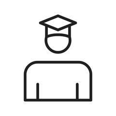 Degree Holder icon vector image. Suitable for mobile apps, web apps and print media.