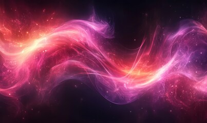 Obraz premium abstract artistic representation of a cosmic nebula, with vibrant colors and flowing shapes, evoking a sense of wonder and exploration