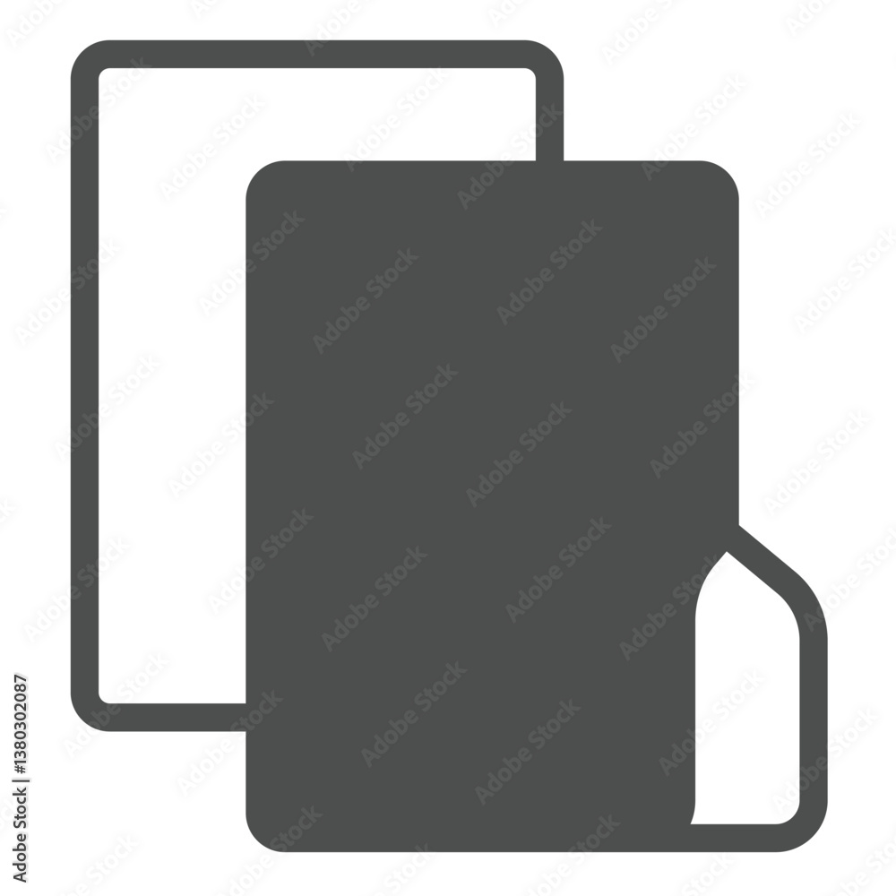 Poster two folders moving copy solid icon, windows pack concept. vector graphics. drag and drop folder sign