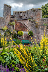 fragment of the Bishop Palace,Wells, Somerset, England, UK