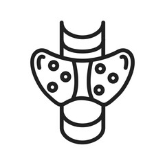 Thyroid icon vector image. Suitable for mobile apps, web apps and print media.