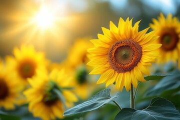 Obraz premium A Stunning Sunflower Field