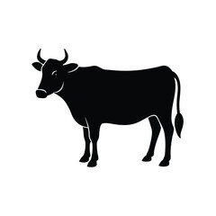 Stylish Cow Silhouette Design for Farms.