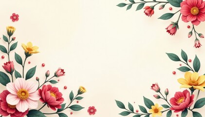 Fototapeta premium Subtle repeating floral motif on a light background , illustration, background